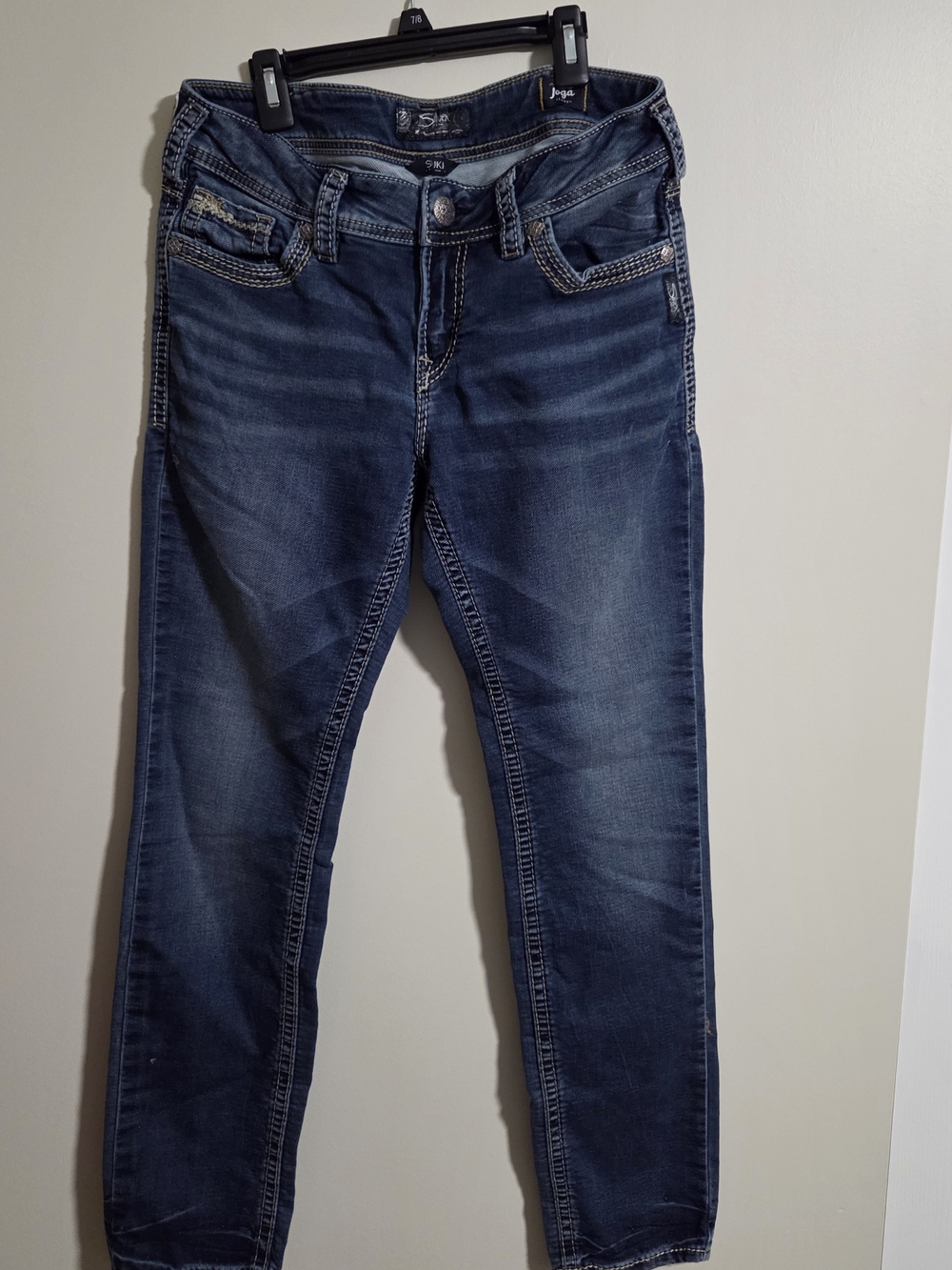 Silver Dark Wash Skinny Jeans